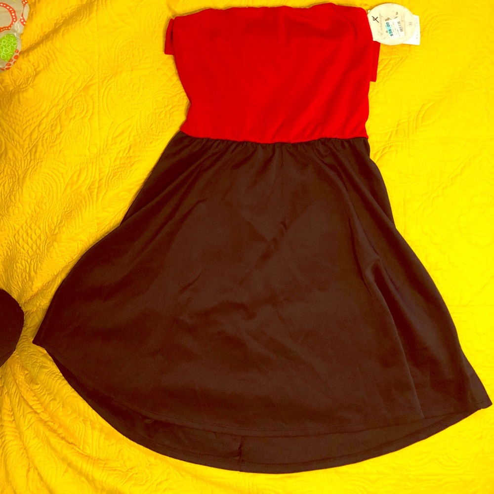 Red and black game day by Chloe dress